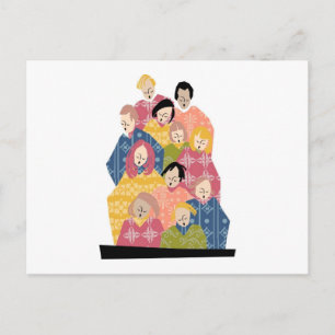 Colorful Mönster Choir Vykort