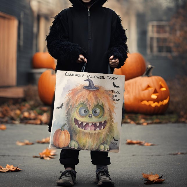 Colorful Monster Halloween Candy Tygkasse (Skapare uppladdad)