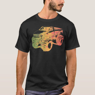 Colorful Monster Truck Art T Shirt
