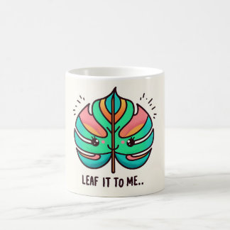 Colorful monstera löv kaffemugg