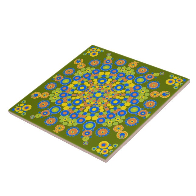 Colorful Moroccan Mosaic Ceramic Tile Kakelplatta (Sidan)