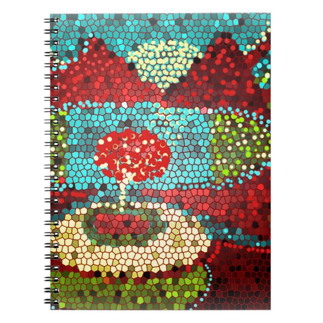 Colorful Mosaic Lanscape Anteckningsbok (Framsidan)