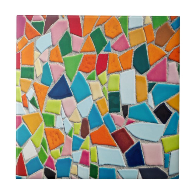 Colorful Mosaic Mönster Kakelplatta (Framsidan)
