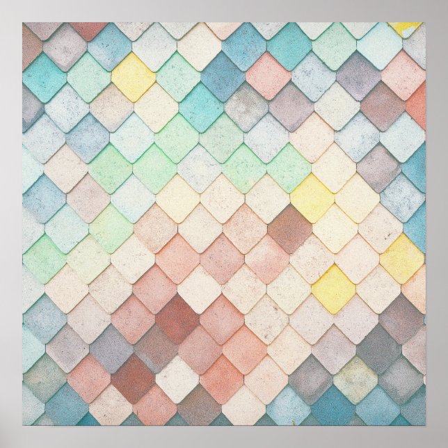 Colorful Mosaic Mönster Poster (Framsidan)