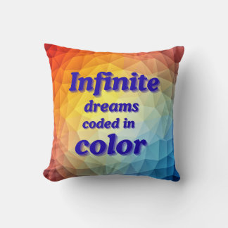 Colorful Motivational Quote Throw Pillow  Kudde
