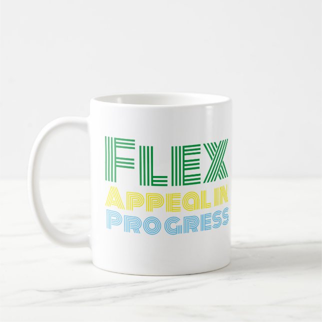 Colorful Motivational Slogan Kaffemugg (Vänster)