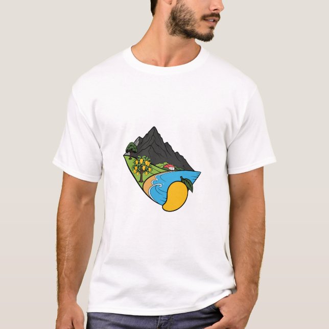 Colorful Mountain Landscape Nature Lover T-Shirt (Framsida)