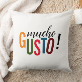 Colorful Mucho Gusto! Trevligt att träffas Kudde