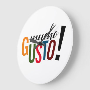 Colorful Mucho Gusto! Trevligt att träffas Stor Klocka