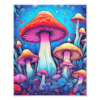 Colorful Mushroom Fungi | Svåra utmaningar Fototryck
