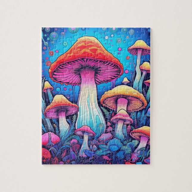 Colorful Mushroom Fungi | Svåra utmaningar Pussel (Vertikal)