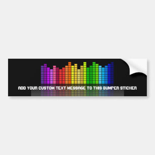 Colorful Music Equalizer w/Reflection, Coola Techn Bildekal