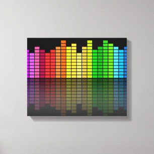 Colorful Music Equalizer w/Reflection, Coola Techn Canvastryck