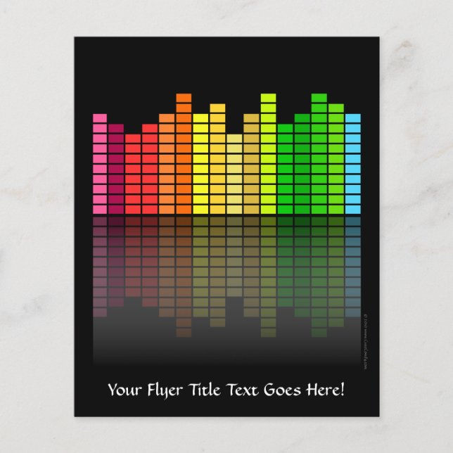 Colorful Music Equalizer w/Reflection, Coola Techn Flygblad (Framsidan)