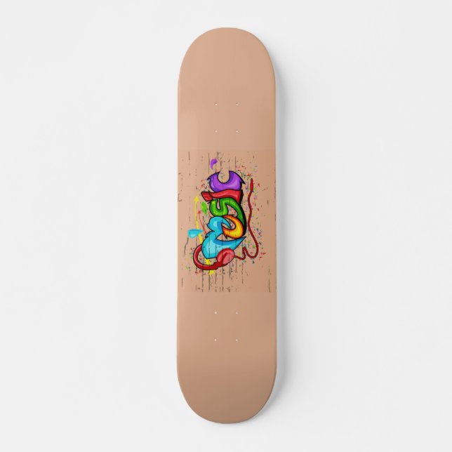 Colorful Music Graffiti Mini Skateboard Bräda 18,5 Cm (Framsida)