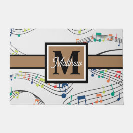 Colorful Music Note Musician Monogram