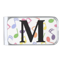Colorful Music Note Musician Monogram