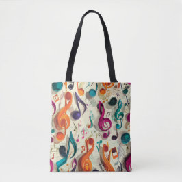 Colorful Music Pattern Tygkasse