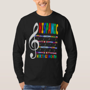 Colorful Music Teacher Kid National Hispanic Heri T Shirt