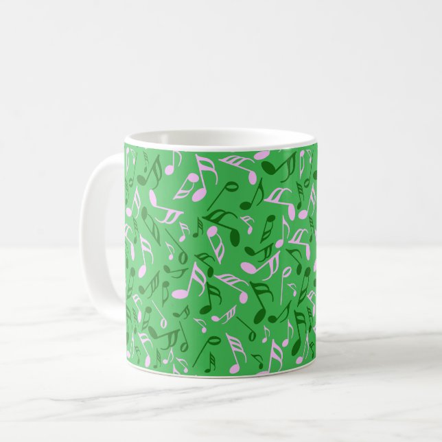 Colorful Musik noter Fleece Blanket Kaffemugg (Framsida vänster)