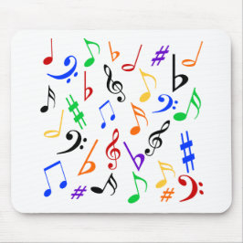 Colorful Musik noter Mousepad Musmatta