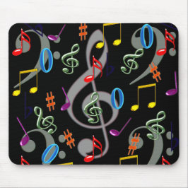 Colorful Musik noter Mousepad Musmatta