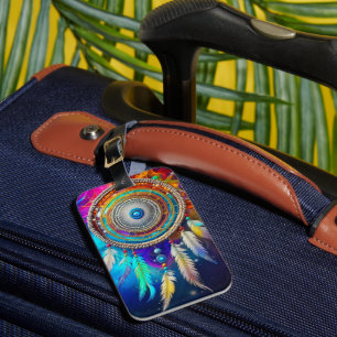 Colorful Mystical Dreamcatcher Bagagebricka