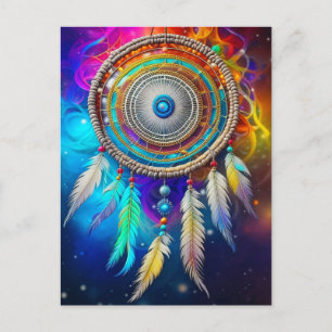 Colorful Mystical Dreamcatcher Vykort