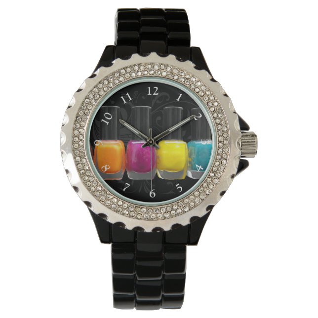 Colorful Nagel polska Flaskor, Nail Salon Armbandsur (Framsida)