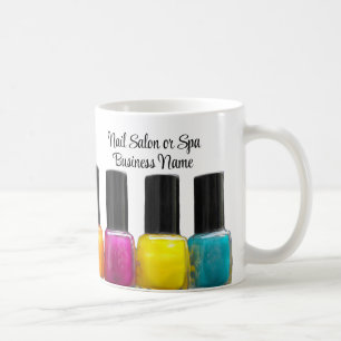 Colorful Nagel polska Flaskor, Nail Salon Kaffemugg