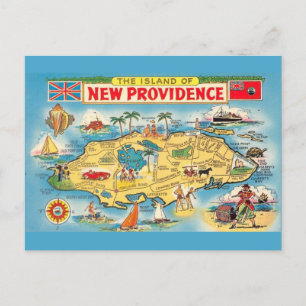 Colorful Nassau Bahamas Vykort