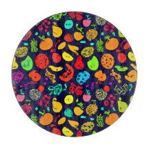 Colorful Neon Fruit Mönster Art