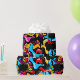 Colorful Neon Graffiti Hip Hop Street Art Presentpapper