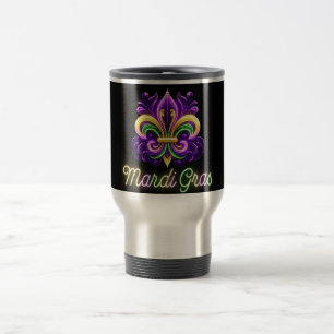 Colorful Neon Mardi Gras Fleur de lis Resemugg