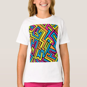 Colorful Neon Street Art Mönster T Shirt