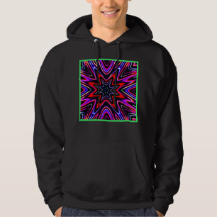 Colorful Neon Vibes Mönster Hoodie