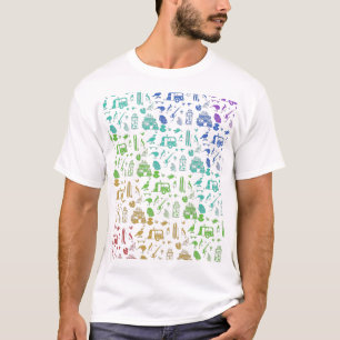Colorful New Zealand Mönster T Shirt