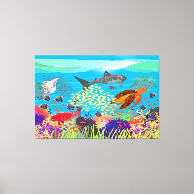 Colorful Ningaloo Reef Canvastryck (Framsida)