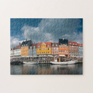 Colorful Nyhavn Waterfront Copenhagen Danmark Pussel