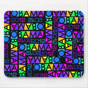 Colorful Obama 2012 mousserande Musmatta