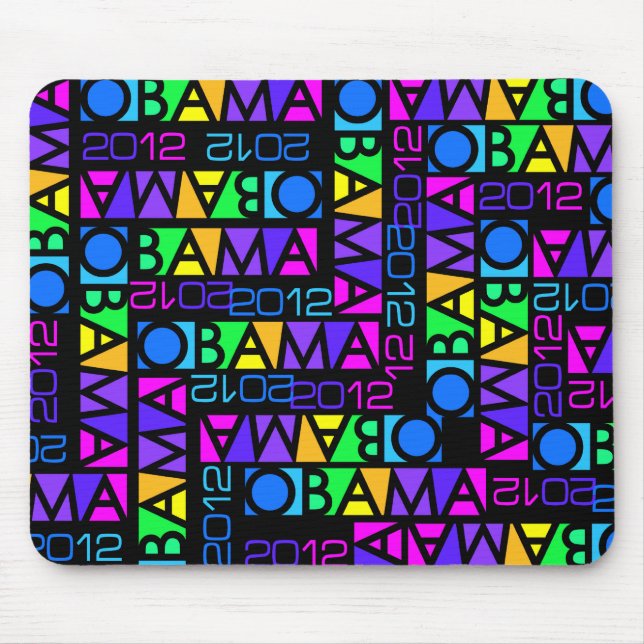 Colorful Obama 2012 mousserande Musmatta (Framsidan)