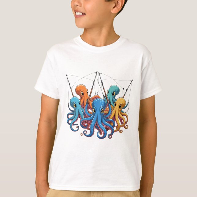 Colorful Octopus Kids Tee (Framsida)