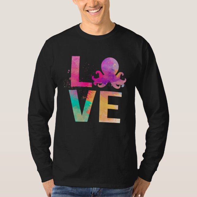 Colorful Octopus Mom Octopus T Shirt (Framsida)