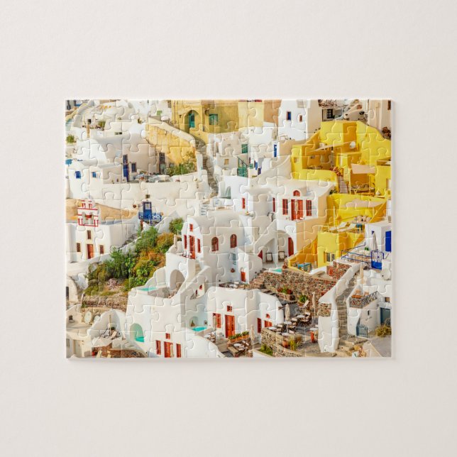 Colorful Oia Village Santorini Grekland Pussel (Horisontell)