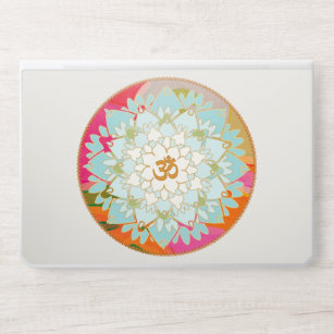 Colorful Om Blommigt Mandala Lotus HP Laptopskin