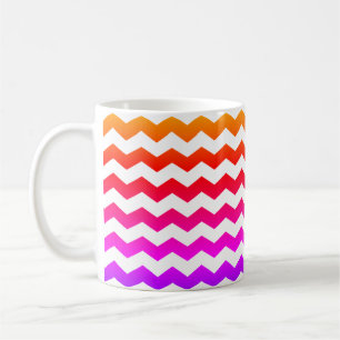 Colorful Ombre Rand Chevron ZigZag Rainbow Mugg