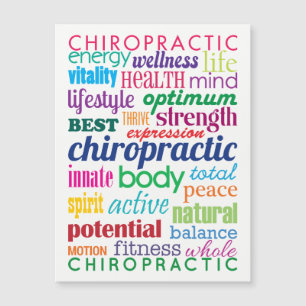 Colorful Ord Collage Chiropraktic Magnet