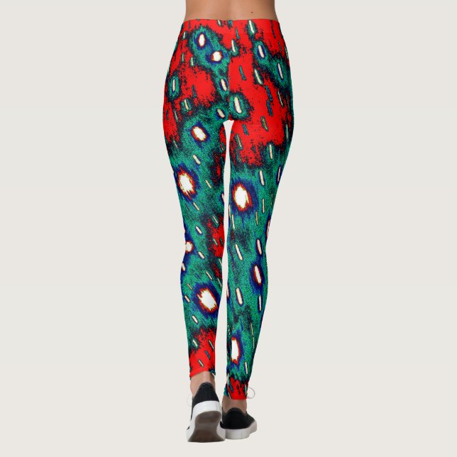 Colorful Organic Pattern Leggings (Baksida)
