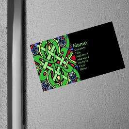 Colorful Ornate Irish Celtic Knot Visitkortmagnet
