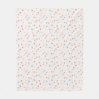 Colorful Painted Dots Fleecefilt